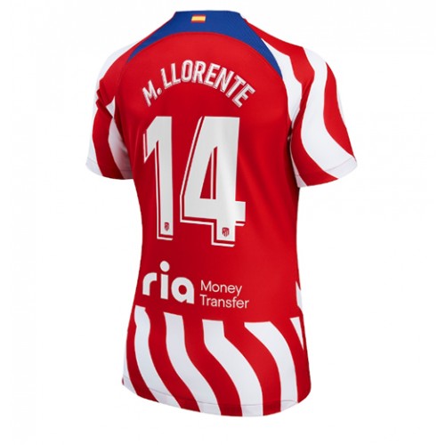 Atletico Madrid Marcos Llorente #14 Hjemmedrakt Kvinner 2022-23 Kortermet Atletico Madrid Marcos Llorente #14 Hjemmedrakt Kvinner 2022-23 Kortermet